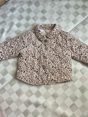 Quincy Mae Quilted Floral Jacket, 18-24 mo
